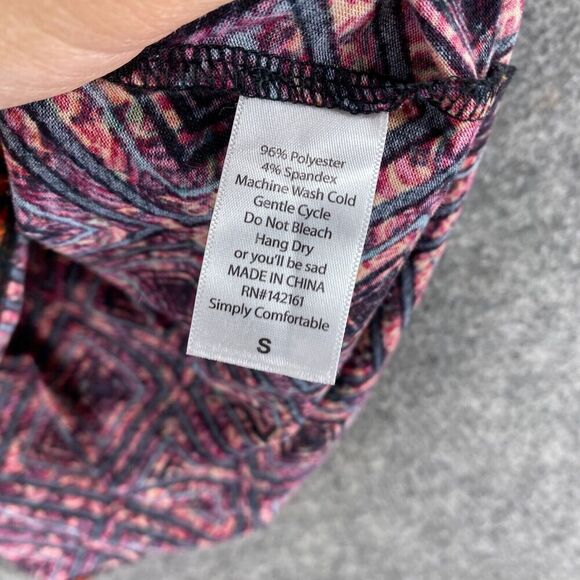 5/$45 LulaRoe T-Shirt Women S Small Orange Geometric Short Sleeve Round Neck - Picture 6 of 9